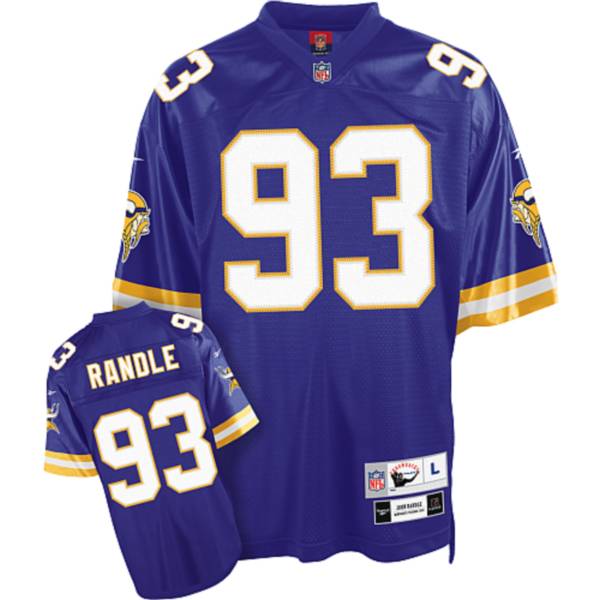 Mitchell&Ness Vikings #93 John Randle Purple Stitched Throwback NFL Jersey