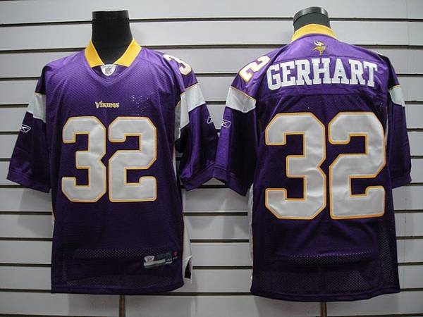 Vikings #32 Toby Gerhart Purple Stitched NFL Jersey