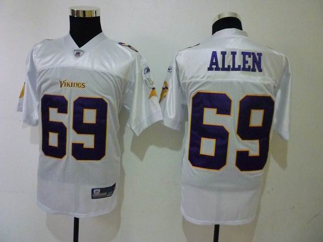 Vikings #69 Jared Allen All White Stitched NFL Jersey