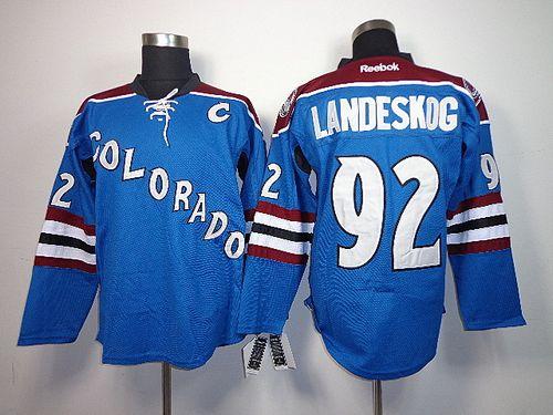 Avalanche #92 Gabriel Landeskog Blue Third Stitched NHL Jersey