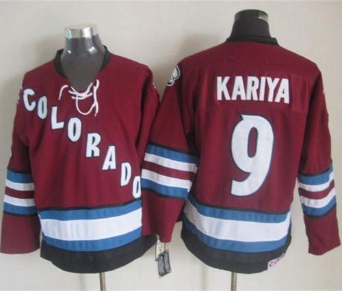 Avalanche #9 Paul Kariya Red CCM Throwback Stitched NHL Jersey