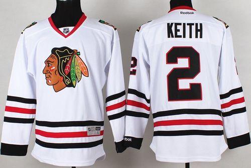Blackhawks #2 Duncan Keith Stitched White NHL Jersey