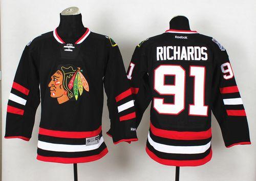 Blackhawks #91 Brad Richards Black 2014 Stadium Series Stitched NHL Jersey