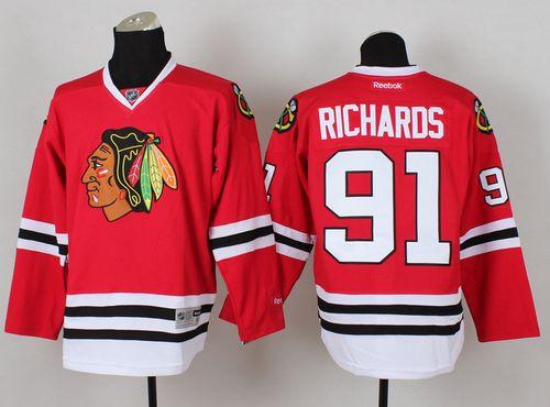 Blackhawks #91 Brad Richards Red Stitched NHL Jersey