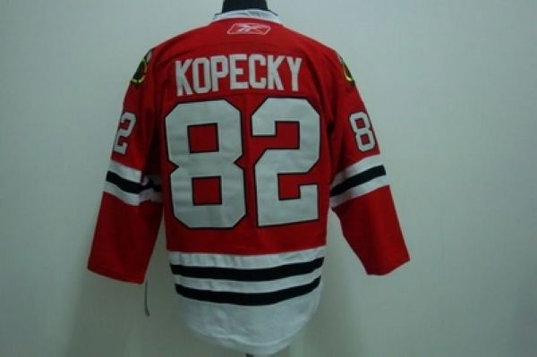 Blackhawks #82 Tomas Kopecky Stitched Red NHL Jersey