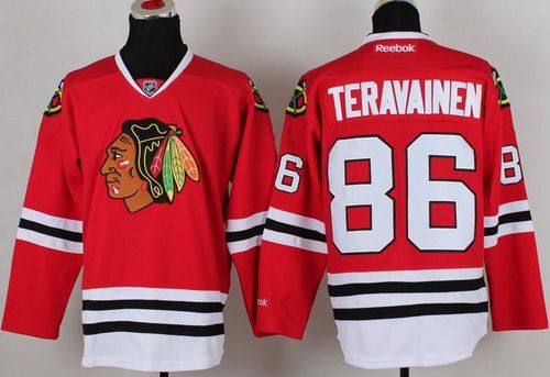 Blackhawks #86 Teuvo Teravainen Red Stitched NHL Jersey