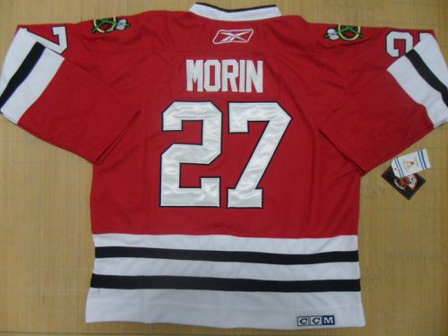 Blackhawks CCM #27 Jeremy Morin Red Throwback Stitched NHL Jersey