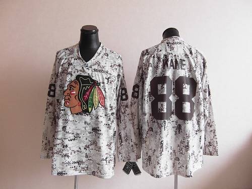 Blackhawks #88 Patrick Kane Camouflage Stitched NHL Jersey