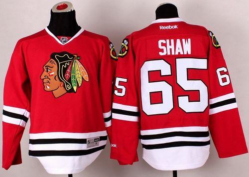 Blackhawks #65 Andrew Shaw Red Stitched NHL Jersey