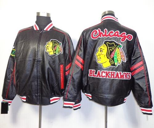 Chicago Blackhawks Black NHL Leather Jacket
