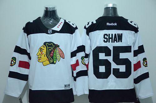 Blackhawks #65 Andrew Shaw White 2016 Stadium Series Stitched NHL Jersey