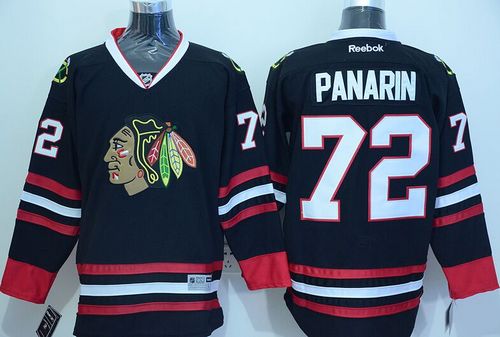 Blackhawks #72 Artemi Panarin Black Stitched NHL Jersey