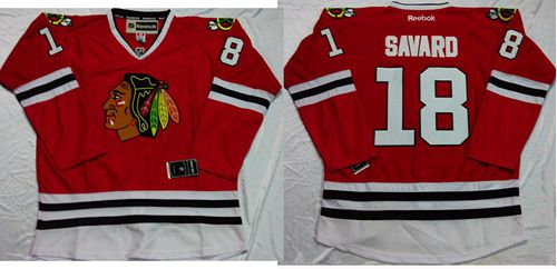Blackhawks #18 Denis Savard Red Stitched NHL Jersey