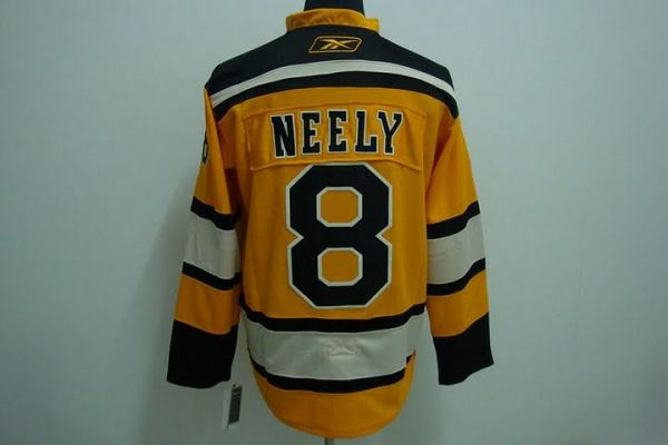 Bruins #8 Cam Neely Stitched Winter Classic Yellow NHL Jersey