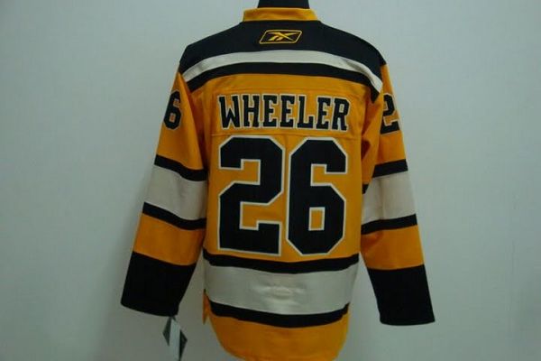 Bruins #26 Blake Wheeler Stitched Winter Classic Yellow NHL Jersey