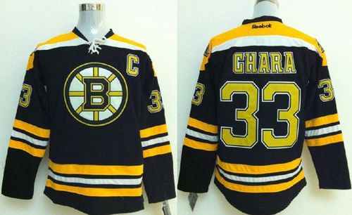 Bruins #33 Zdeno Chara Stitched Black NHL Jersey