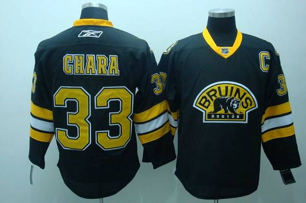 Bruins #33 Chara Stitched Black Third NHL Jersey