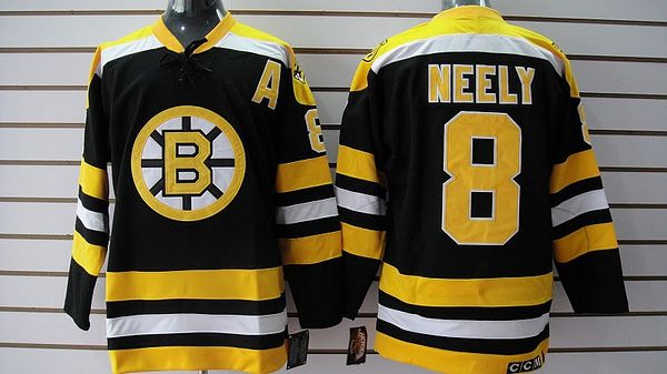 Bruins #8 Cam Neely Stitched Black CCM Throwback NHL Jersey
