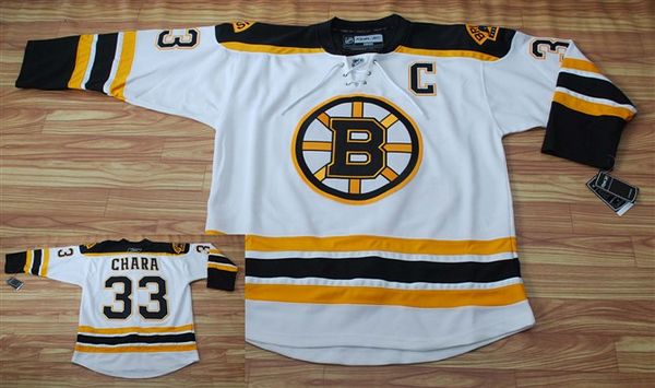Bruins #33 Zdeno Chara Stitched White NHL Jersey