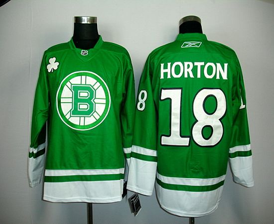 Bruins Chris Horton #18 Green St. Patty's Day Stitched NHL Jersey
