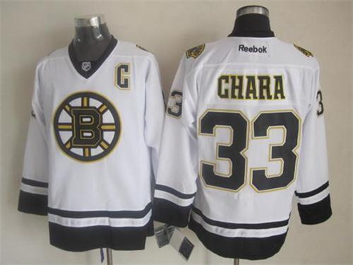 Bruins #33 Zdeno Chara White Fashion Stitched NHL Jersey