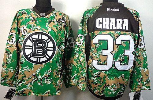 Bruins #33 Zdeno Chara Camo Veterans Day Practice Stitched NHL Jersey