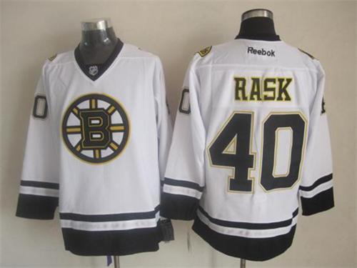 Bruins #40 Tuukka Rask White Fashion Stitched NHL Jersey