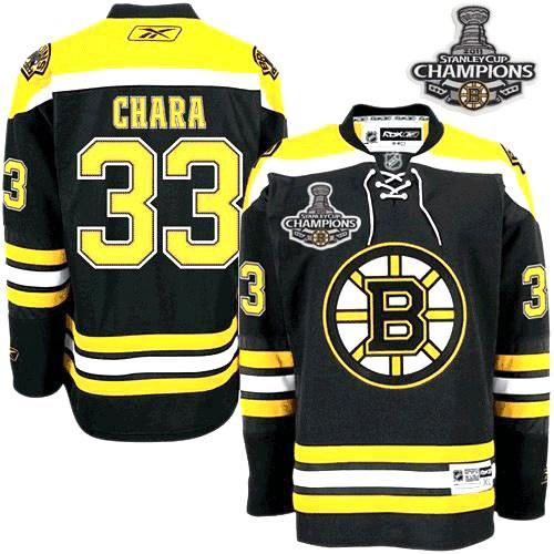 Bruins 2011 Stanley Cup Champions Patch #33 Zdeno Chara Black Stitched NHL Jersey