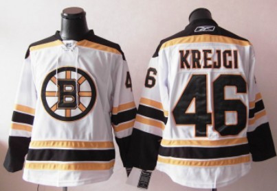Bruins #46 David Krejci White Stitched NHL Jersey