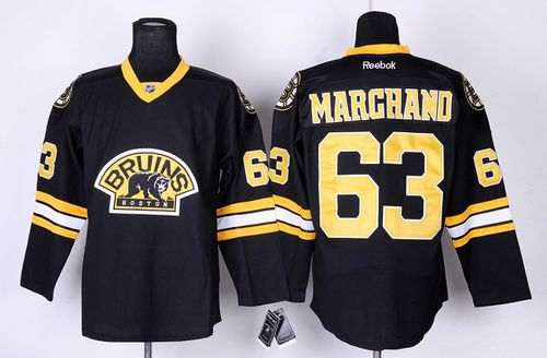 Bruins #63 Brad Marchand Black Third Stitched NHL Jersey