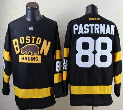 Bruins #88 David Pastrnak Black 2016 Winter Classic Stitched NHL Jersey