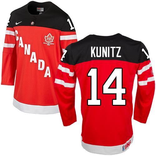 Olympic CA. #14 Chris Kunitz Red 100th Anniversary Stitched NHL Jersey