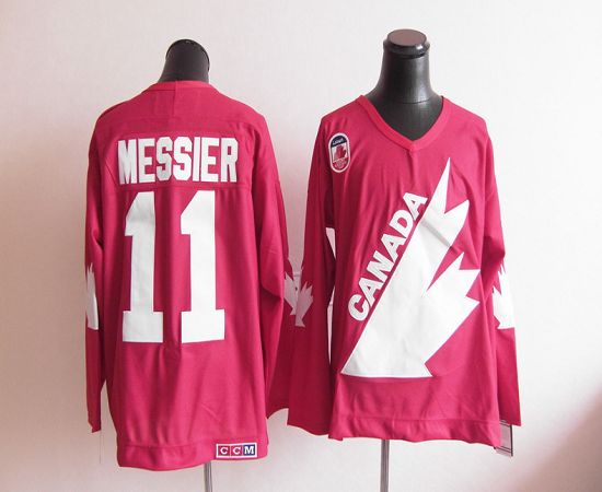 Olympic 1991 CA. #11 Mark Messier Red CCM Throwback Stitched NHL Jersey