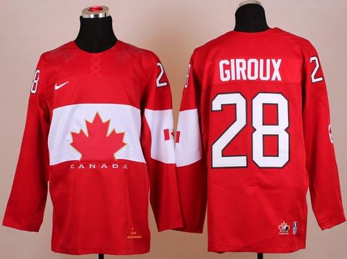Olympic 2014 CA. #28 Claude Giroux Red Stitched NHL Jersey