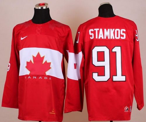 Olympic 2014 CA. #91 Steven Stamkos Red Stitched NHL Jersey