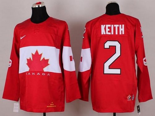 Olympic 2014 CA. #2 Duncan Keith Red Stitched NHL Jersey