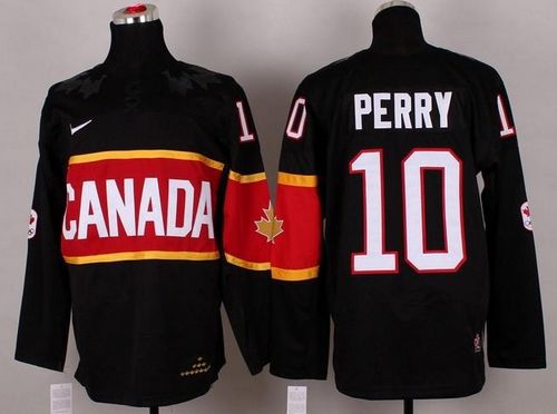 Olympic 2014 CA. #10 Corey Perry Black Stitched NHL Jersey