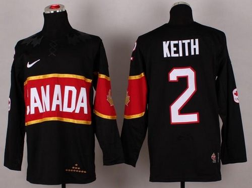 Olympic 2014 CA. #2 Duncan Keith Black Stitched NHL Jersey