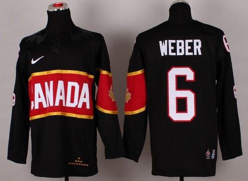 Olympic 2014 CA. #6 Shea Weber Black Stitched NHL Jersey