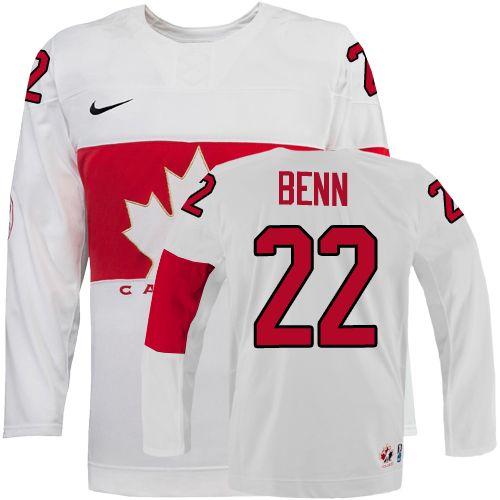 Olympic 2014 CA. #22 Jamie Benn White Stitched NHL Jersey
