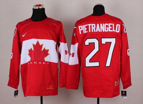 Olympic 2014 CA. #27 Alex Pietrangelo Red Stitched NHL Jersey