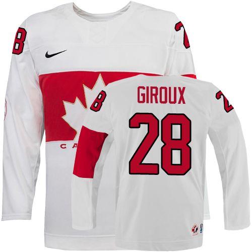 Olympic 2014 CA. #28 Claude Giroux White Stitched NHL Jersey