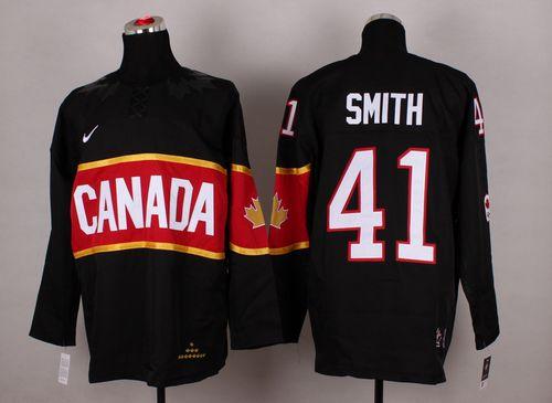 Olympic 2014 CA. #41 Mike Smith Black Stitched NHL Jersey