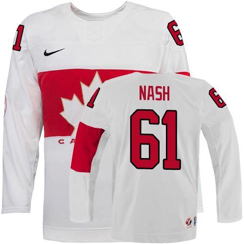 Olympic 2014 CA. #61 Rick Nash White Stitched NHL Jersey