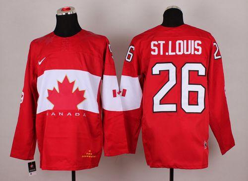 Olympic 2014 CA. #26 Martin St.Louis Red Stitched NHL Jersey