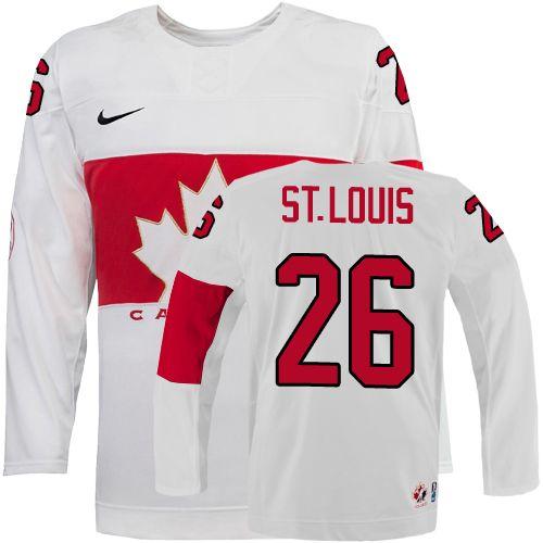 Olympic 2014 CA. #26 Martin St.Louis White Stitched NHL Jersey