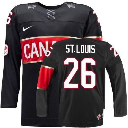 Olympic 2014 CA. #26 Martin St.Louis Black Stitched NHL Jersey