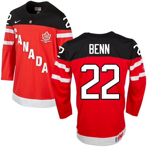 Olympic CA. #22 Jamie Benn Red 100th Anniversary Stitched NHL Jersey