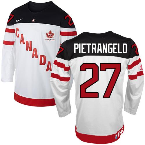 Olympic CA. #27 Alex Pietrangelo White 100th Anniversary Stitched NHL Jersey
