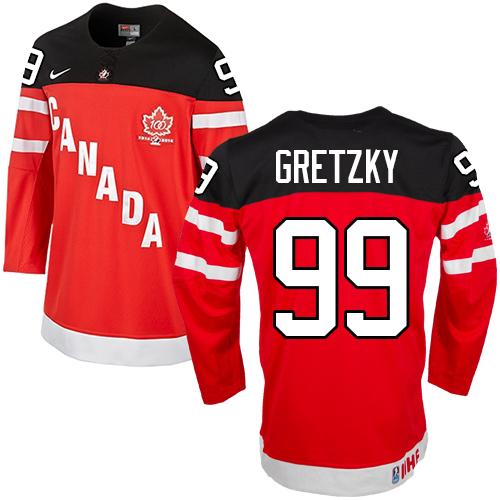 Olympic CA. #99 Wayne Gretzky Red 100th Anniversary Stitched NHL Jersey